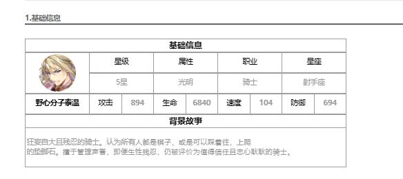 《第七史诗》野心分子泰温介绍及攻略分享-第2张图片-拓城游