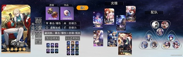 《崩坏星穹铁道》2.1砂金养成一图流-崩坏星穹铁道游戏攻略推荐